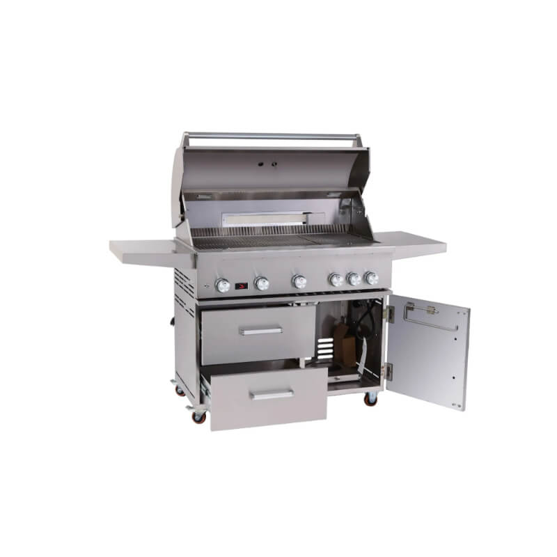 Whistler 5 Burner Freestanding Gas Grill |  Propane Tank Storage