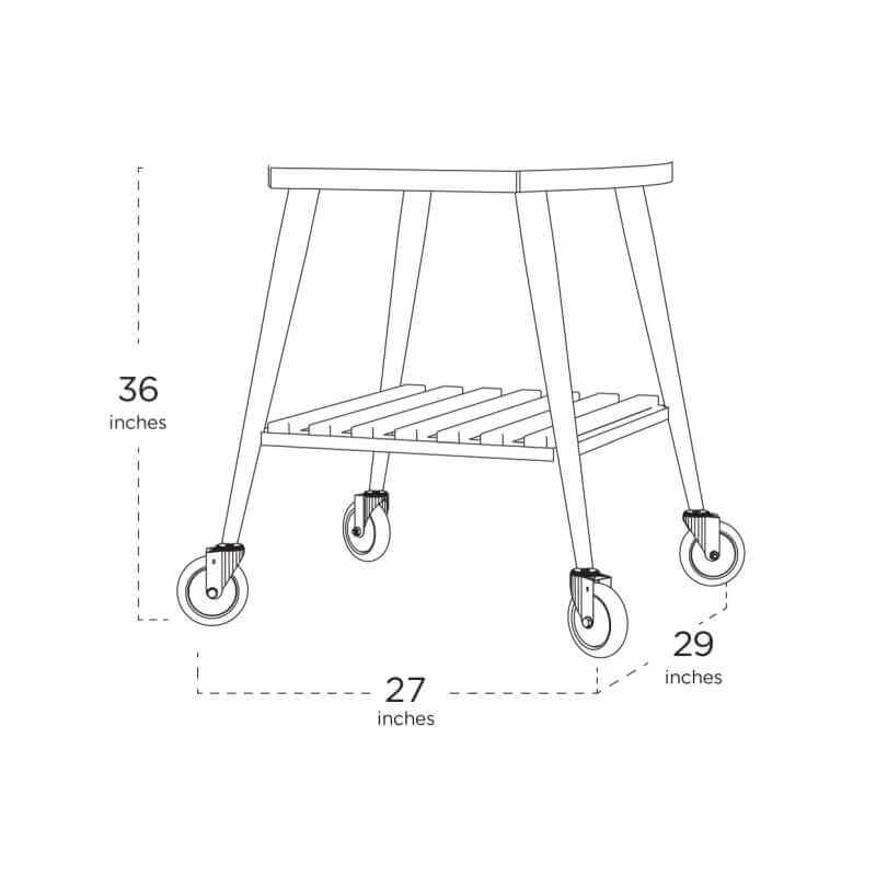 WPPO Infinity Wheeled Trolley for 50 | Dimensions