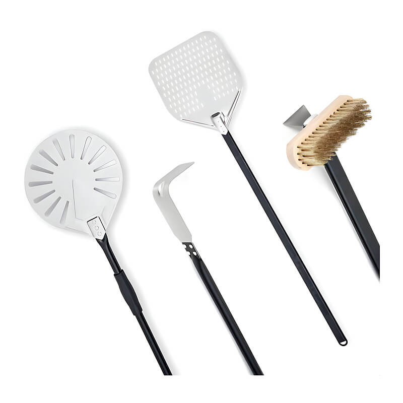 WPPO Pro Aluminum 4 Piece Wood-Fired Pizza Oven Utensil Kit