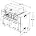 Weatherstrong 50-Inch Surf Outdoor Kitchen Overall Dimensions