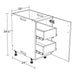 Weatherstrong Double Drawer Single Door | Dimensions