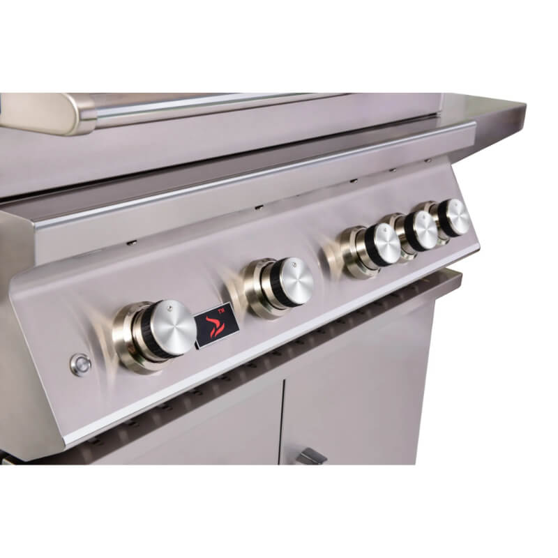 Whistler 4 Burner Freestanding Gas Grill | Gas Control Panel