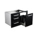 Whistler Black Triple Drawer & Trash Can Combo | Raised Mounting