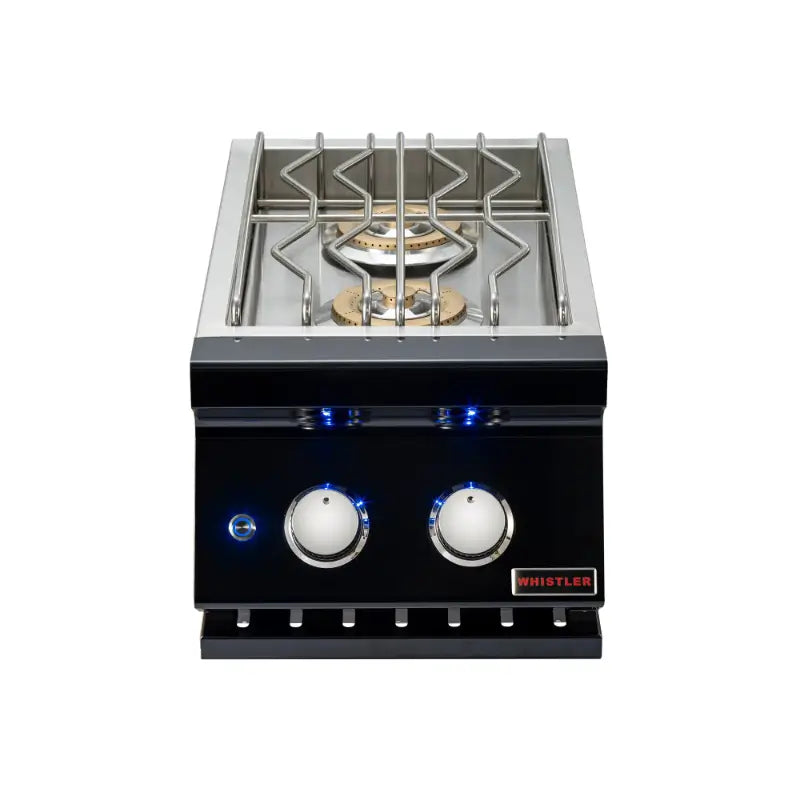 Whistler Black Double Side Burner | Blue LED Lights