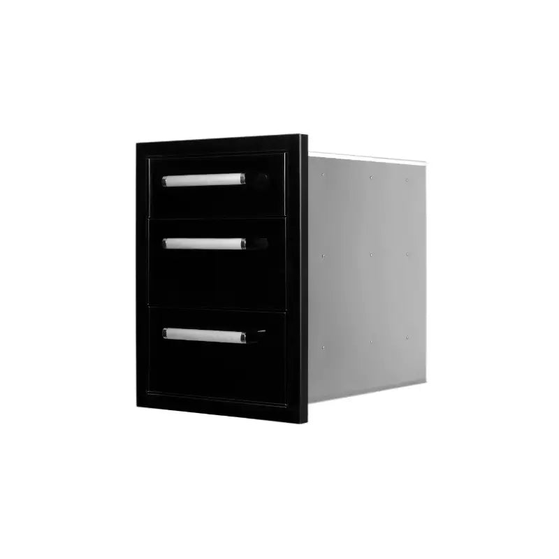 Whistler Black Triple Drawer | Enclosed Drawers