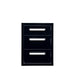 Whistler Black Triple Drawer | Stainless Steel Handles