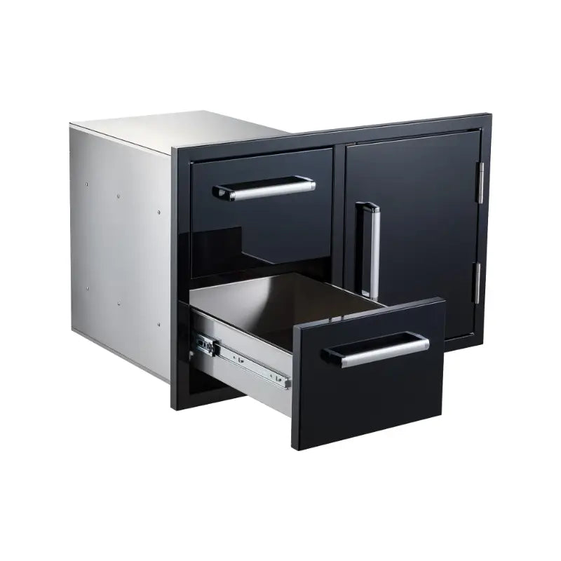 Whistler Black 33-Inch Door & Drawer Combo | Heavy-Duty Drawers