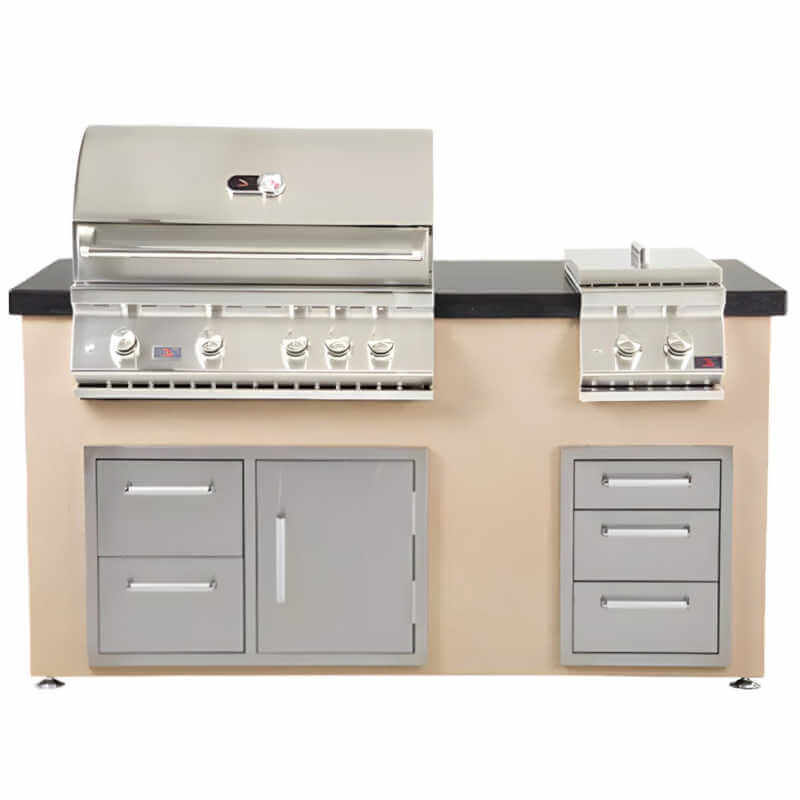 Whistler Double Side Burner | Installed in Grill Island