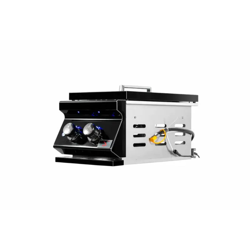 Whistler Black Double Side Burner | Built-In Design