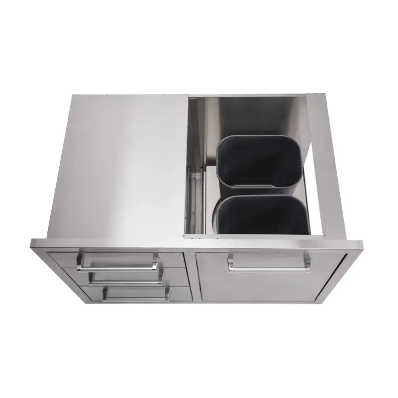 Whistler Triple Drawer & Trash Can Combo | Top View