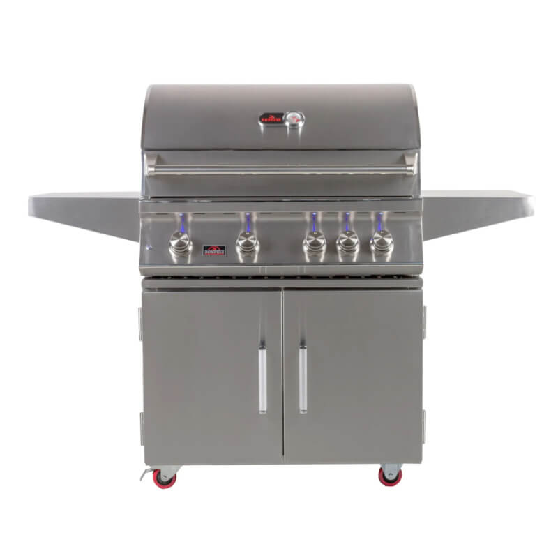 Whistler 4 Burner Freestanding Gas Grill | Stainless Steel Grill Cart