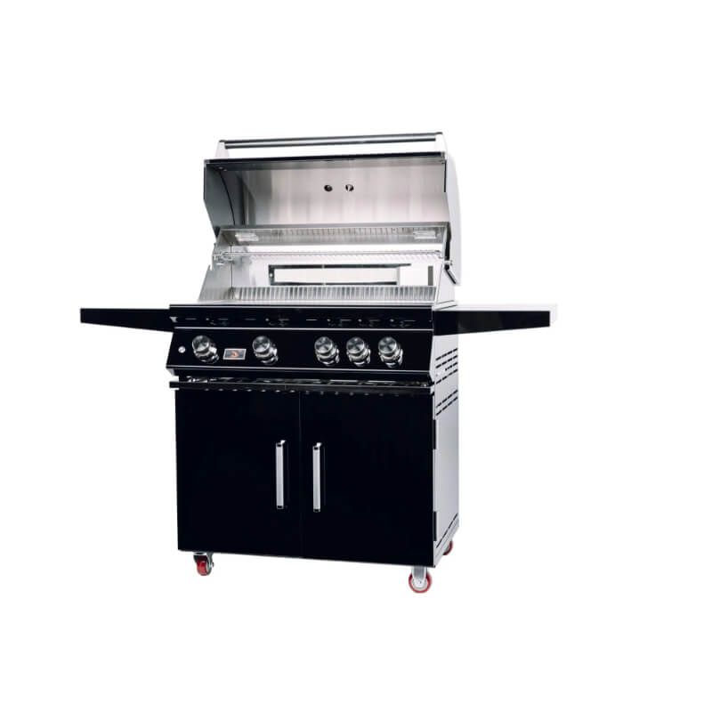 Whistler 4 Burner Freestanding Gas Grill | Black Coated Grill Cart