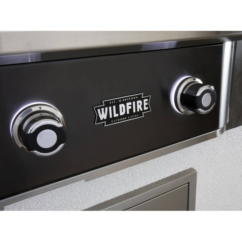 Wildfire Ranch Pro 30 Inch Black Freestanding Gas Griddle | LED Control Panel Lights