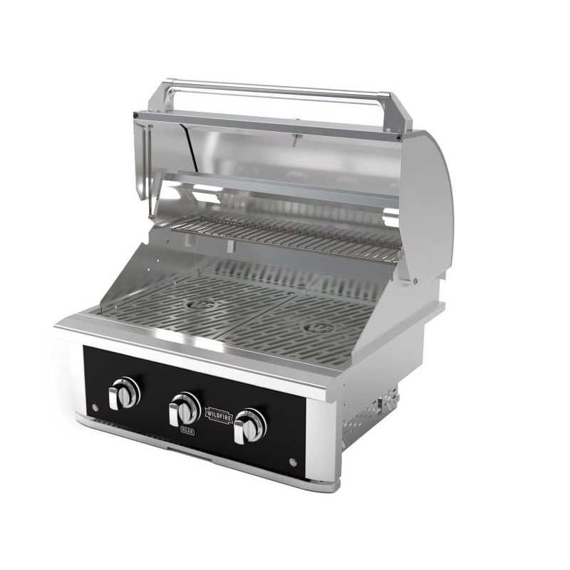 Wildfire Ranch Pro 30 Inch Black 304 Stainless Steel Built In Gas Grill | Opened