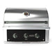 Wildfire Ranch Pro 30 Inch Black 304 Stainless Steel Built In Gas Grill - Chrome Black Accents