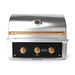 Wildfire Ranch Pro 30 Inch Black 304 Stainless Steel Built In Gas Grill -  Brushed Bronze Accents