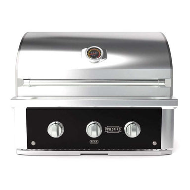 Wildfire Ranch Pro 30 Inch Black 304 Stainless Steel Built In Gas Grill - Brushed Stainless Accents