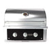 Wildfire Ranch Pro 30 Inch Black 304 Stainless Steel Built In Gas Grill - Brushed Stainless Accents