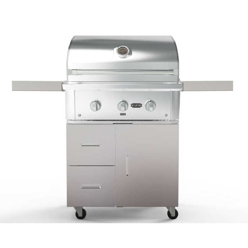 Wildfire Ranch Pro 30 Inch 304 Stainless Steel Freestanding Gas Grill - Brushed Stainless Accents