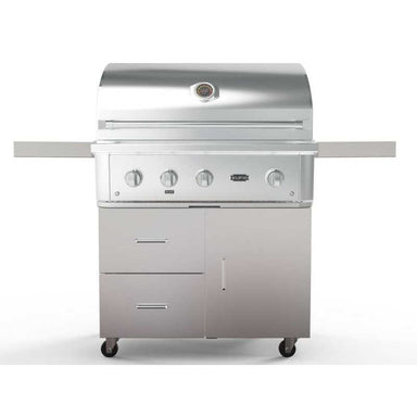 Wildfire Ranch Pro 36 Inch 304 Stainless Steel Freestanding Gas Grill - Brushed Stainless Steel Accents