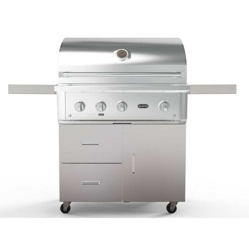 Wildfire Ranch Pro 36 Inch 304 Stainless Steel Freestanding Gas Grill - Brushed Stainless Steel Accents