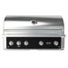 Wildfire Ranch Pro 42 Inch Black 304 Stainless Steel Built In Gas Grill - Brushed Stainless Steel Accents