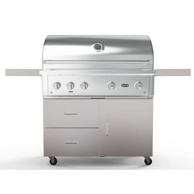 Wildfire Ranch Pro 42 Inch 304 Stainless Steel Freestanding Gas Grill - Stainless Steel Accents
