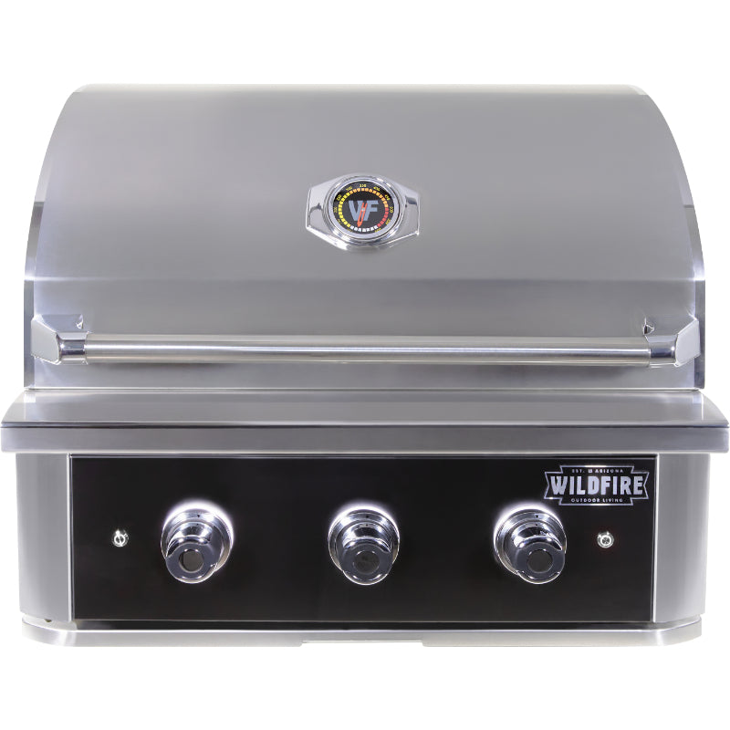 Wildfire Ranch Pro 30in Black 304 Stainless Steel Built In Gas Grill