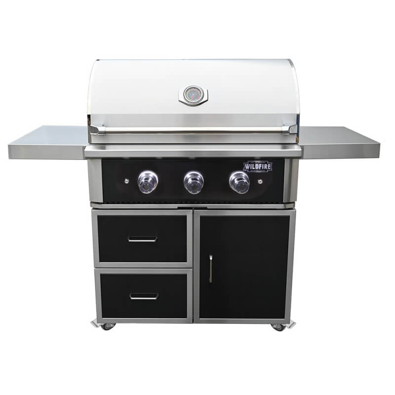 Wildfire Ranch Pro 30 Inch Black 304 Stainless Steel Freestanding Gas Grill