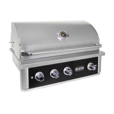 Wildfire Ranch Pro 36-Inch Gas Grill | Black Stainless Steel Control Panel 