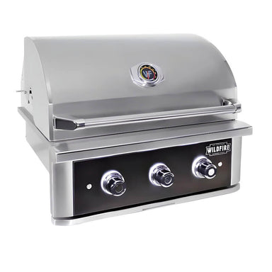 Wildfire Ranch Pro 30in Black Built In Gas Grill w/ 304 Stainless Steel Construction