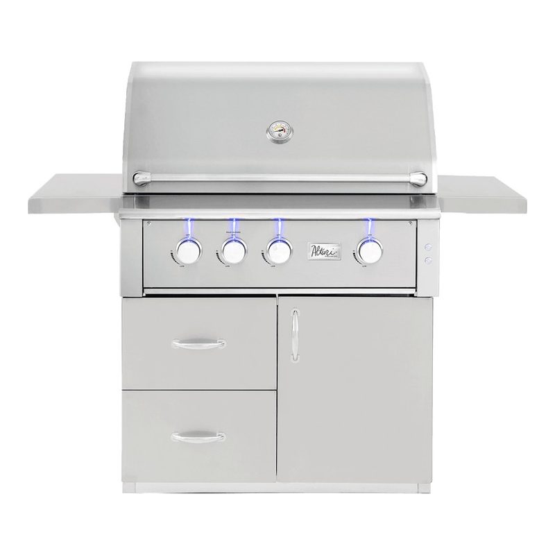 American Made Grills Alturi 36 Inch Freestanding Gas Grill With Rotisserie