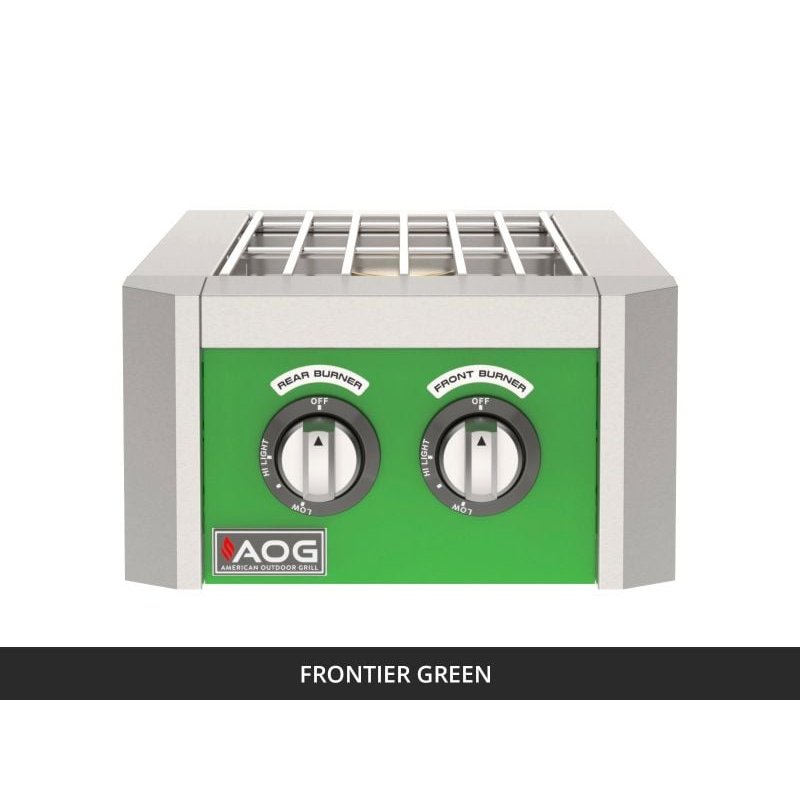 AOG T-Series Built-In Double Side Burner Frontier Green Panel