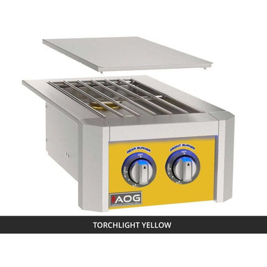 AOG Double Side Burner Torchlight Yellow Panel with Removable Stainless Steel Cover
