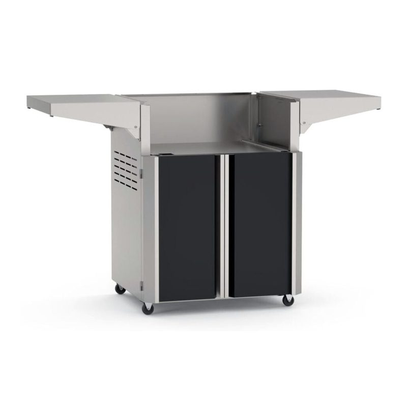 AOG L-Series 24-Inch Portable Cart Base Accent Black Panel No Grill Storage View