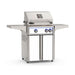 AOG L-Series 24-Inch Freestanding Gas Grill on Cart Accent White Panel Hood Closed 2026