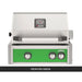 AOG L-Series 24-Inch Built-In Gas Grill Frontier Green Panel Hood Closed 2026