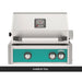 AOG L-Series 24-Inch Built-In Gas Grill Harbor Teal Panel Hood Closed 2026