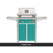 AOG L-Series 24-Inch Freestanding Gas Grill on Cart Harbor Teal Panel Hood Closed 2026