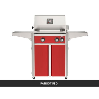 AOG L-Series 24-Inch Freestanding Gas Grill on Cart Patriot Red Panel Hood Closed 2026