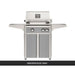 AOG L-Series 24-Inch Freestanding Gas Grill on Cart Smokehouse Gray Panel Hood Closed 2026