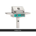 AOG L-Series 24-Inch Gas Grill on In-Ground Post Harbor Teal Panel 2026