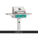 AOG T-Series 24-Inch Gas Grill on In-Ground Post Harbor Teal Panel 2026