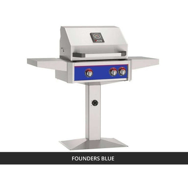 AOG L-Series 24-Inch Gas Grill on Patio Post Founders Blue Panel 2026
