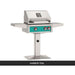 AOG L-Series 24-Inch Gas Grill on Patio Post Harbor Teal Panel 2026