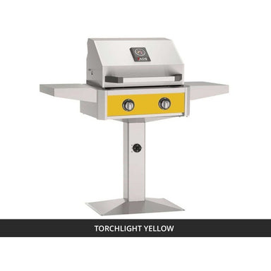 AOG T-Series 24-Inch Gas Grill on Patio Post Torchlight Yellow Panel 2026