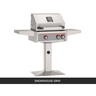 AOG L-Series 24-Inch Gas Grill on Patio Post Smokehouse Gray Panel 2026