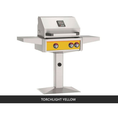 AOG L-Series 24-Inch Gas Grill on Patio Post Torchlight Yellow Panel 2026