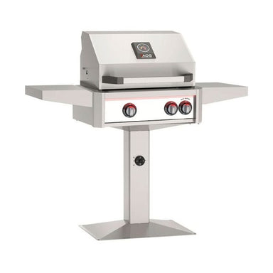 AOG L-Series 24-Inch Gas Grill on Patio Post Accent White Panel 2026