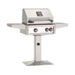 AOG L-Series 24-Inch Gas Grill on Patio Post Accent White Panel 2026